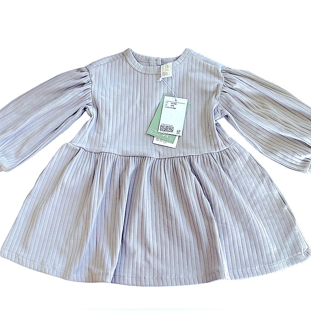 H&M | Ribbed Sweater Dress Organic Cotton Long Sleeved
